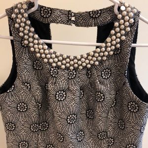 ECI New York dress, pearl neckline